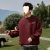 Sudadera con capucha de bordado digital estilo americano de peso pesado para hombre y mujer, marca de moda otoño e invierno, suéter holgado para pareja con forro polar