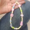 Novo cordão para celular feminino fresco doce corrente de contas ornamentos laço de amor acessórios de corrente para celular decoração de bolsa