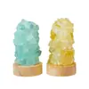 Lámpara de noche de cristal natural transfronteriza, lámpara de pilar de piedra cruda de cristal, luz ambiental de mesita de noche enchufable por USB, venta al por mayor de lámparas de cristal