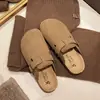 Chinelos de Cortiça 2025 para Mulheres, Meio Chinelo Casual Retro para Casal, Chinelos Slip-On Preguiçosos Birkenstock para Homens, Novo