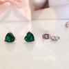 Pendientes de plata de ley 925 con forma de corazón de circonita y platino chapados en plata coreana, joyería para mujer, fabricantes al por mayor