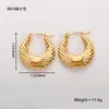 Pendientes Populares Europeos y Americanos de Acero Inoxidable para Mujer, Lujo Accesible Pendientes Elegantes Retro Transfronterizos U Joyería de Acero de Titanio de Gama Alta
