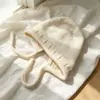 Gorro de punto para mujer, otoño e invierno, cálido, estilo coreano, hace que la cara se vea más pequeña, gorro de lana, adecuado para circunferencia de cabeza grande, versátil, protección para los oídos, gorro para clima frío