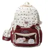 Mochila Grande de Tecido Estampado Estilo Floresta, Bolsa de Ombro, Mochila Escolar para Estudantes, Multibolsos, Mochila de Alta Qualidade para o Dia a Dia