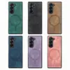Para Samsung Z Fold 7 Magnético Retro Plegable Z Fold 6/5/4/3 Carcasa Trasera de Teléfono