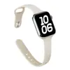 Pulseira de Silicone para Relógio Compatível com Apple iWatch Fivela Invertida S11 Cintura Fina Clássico S10 Modelo Fino 987 Cor Sólida