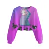 Moda Kpop Cazador de Demonios Niños Sudadera con Capucha de Caja de Superman Sudaderas Cortas Ropa Suave de Invierno para Niños Dibujos Animados Con