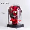 Flor Eterna Rosa Vidro Abajur Flor Artificial Dia dos Namorados Natal Aniversário Presente Decoração de Casa Luz Noturna