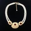 Joias vintage de meados da antiguidade colar estilo corte vintage joias para vestido de banquete estilo luxo leve feminino colar de pérolas