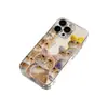 Touca Fofa Gato Adequada para Capa de Celular Apple 16 15 14 13 Promax 17 Case Transparente Espaço 17P