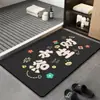Tapete de Chão Absorvente para Banheiro Terra de Diatomáceas Tapete de Entrada para Vaso Sanitário Lavatório Secagem Rápida Antiderrapante Tapete de Porta