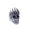 Nuevo anillo de calavera con corona europea y americana personalizada para hombre de acero de titanio vintage anillo punk joyería de comercio exterior al por mayor