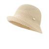 Sombrero de Cubo Redondo Pequeño Simple y Versátil con Logo para Salidas de Otoño, Protección Solar, Adelgazamiento Facial, Sombrero de Pescador Casual y Versátil