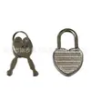 Spot Mini Forma de Corazón Corazón de Melocotón Amor Candado de Metal Cuaderno Manualidades Bloc de Notas Pequeño Candado de Amor