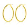 Aretes Populares Europeos y Americanos de Amazon, Aros Geométricos Personalizados de Acero Inoxidable Color Oro con Cristal, Aretes Vintage de Acero de Titanio