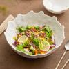 Tazón de Encaje con Patrón de Roca para el Hogar Especial Bonito Tazón para Ensalada de Frutas Vajilla con Forma de Hotel Tazón Grande de Cerámica para Sopa