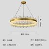 Lámpara de Araña Redonda de Cristal de Lujo Ligero Postmoderna Simple LED Sala de Estar Comedor Lámparas Nórdico Nuevo Celebridad de Internet Estilo Americano Dormitorio