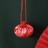 Nuevo Sachet para el Festival del Bote del Dragón Bolsa Vacía Bordada Seda Dorada Palacio Bolsa de la Suerte Sachet Dinastía Han Portátil Colgante para Coche Regalo