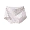 Ropa interior cómoda y transpirable de cintura media-alta Estampado de niña floral de oso dulce Algodón puro 10A Entrepierna Calzoncillos tipo bóxer pequeños para mujer
