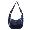 Bolsas de Moda Nuevas Transfronterizas para Mujer, Bolsos Retro de Mezclilla Tipo Bollo, Bolsos Cruzados para Mujer, Bolsos Casuales de Axila, Bolsos de Gran Capacidad
