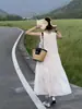 Vestido de Verão 2026 de Alta Qualidade sem Mangas Estilo Francês para Mulheres, Novo na Moda, Solto, Emagrecedor, Vestido Regata para Férias