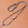 Cordão de Colar de Jade Aventurina Artesanal de Alta Qualidade com Fecho de Segurança, Cordão Trançado para Pingentes de Jade, Ouro, Jade Hetian e Âmbar Alça de Pescoço