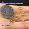 Plata de Ley S925 Chapada en Oro Completamente Diamantada Micro-Pavimentada Zirconia Separador Pulsera de Cristal Separador Pulsera Collar Accesorios Hechos a Mano para Manualidades