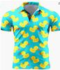 Camisa Polo de Gola de Golfe Manga Curta Impressão 3D Pulôver Masculino Tamanho Grande Manga Curta Camisa Casual Moletom Verão