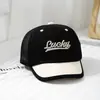 Boné de Pato Personalizado Estilo Coreano para Meninos ao Ar Livre Simples Letra da Sorte Boné Meio Tela para Bebê Boné de Baseball Infantil Comércio Exterior