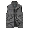 Chaleco Chaqueta para Hombre Otoño e Invierno Casual para Hombre al Aire Libre Pesca Chaleco de Bolsillo de Lana Polar Chaleco de Lana Polar Ropa de Abrigo para Hombre