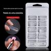 Arte de unhas 100 peças molde de unha para extensão caixa blister com cola de extensão indolor modelo de unha de extensão de cristal extensão rápida