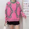 2026 Marca Independiente Europea y Americana Otoño e Invierno Nuevo Estilo Dd Suéter de Punto Holgado Cuello Redondo Estilo Perezoso Transfronterizo Tendencia de Moda para Mujer