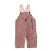 Macacão de alça de fleece espesso europeu e americano para primavera, outono e inverno infantil, roupas infantis, estilo ins, entrega em peça única