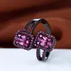 Anel Rongxing de Aro Duplo Vazado Transfronteiriço para Furar Dedo Anel de Dedo Festa à Noite Brilhante Acessórios Femininos Moda Anel Versátil