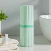 Taza de lavado para viaje, taza portátil para cepillo de dientes y enjuague bucal, set de cepillo de dientes de viaje, portacepillos de dientes para parejas, caja para cepillo de dientes