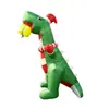 Fornecedor internacional de fofas decorações infláveis de dinossauros de desenho animado para o Natal, adequadas para decoração de quintal e casa