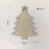 Artesanato de Madeira Criativo Mais Vendido Transfronteiriço Pingente em Forma de Árvore de Natal DIY Graffiti Decoração de Atmosfera de Feriado Atacado