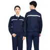 Traje de Trabajo para Hombre, Uniforme de Fábrica Reflectante para Primavera y Otoño, Ropa de Trabajo para Reparación de Automóviles, Ropa de Protección Laboral Estampada, Ropa de Trabajo Resistente al Desgaste