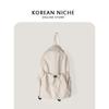 Mochila Coreana Nicho Ins Impermeable con Cordón para Mujer Versátil Ligera para Viaje Gran Capacidad Cartera para Libros de Estudiante