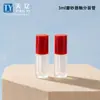 Tubo vacío de gloss para labios esmerilado de 3 ml, botella vacía dispensadora de aceite para labios esmerilada transparente, material de embalaje para envase de botella dispensadora de muestras de mini gloss para labios