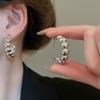 Aretes de Borla Viento Frío Serie Plata Aguja de Plata Aretes Estilo Moda Heavy Metal Aretes de Diseño Simple Nicho