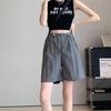 2026 Shorts de Trabajo Estilo Nuevo para Mujer, Verano Delgados de Cintura Alta Casual de Pierna Ancha de Cinco Puntos, Secado Rápido Estilo Americano Deportivos