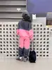 Moda Primavera Infantil Moletom Versátil Macacão de Bebê Moda Outono e Inverno Moletom Degradê da Moda Calça Casual Conjunto de Duas Peças para Meninas
