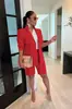 AL205 Estação Independente Amazon Conjunto Feminino Europeu e Americano Blazer Shorts Peça Dupla Primavera e Verão Conjunto Casual