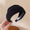 Diadema Vintage de Alta Gama Estilo Francés para Mujer, Diadema Tejida de Moda de Ala Ancha, Pinza para el Cabello Estilo Chanel para Lavarse la Cara, Accesorio para el Cabello de Punta Alta