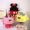 Balde Abraçável Monstrinho Algodão Dopamina Corda de Algodão Desenho Animado Sala de Estar Cesta de Mesa Casa Crianças Lanche Brinquedo Cesta de Armazenamento