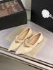 Zapatos Mary Jane Zapatos Individuales Zapatos de Mujer Franceses Punta de Perla Nuevo Estilo Vestido con Cinturón de una Palabra 2025 Boca Baja Primavera y Verano
