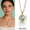Flor de Perla Popular Transfronteriza Esmalte Acero de Titanio Diseño de Nicho Joyería de Exportación Accesorios de Collar de Gama Alta para Mujeres Verano