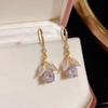 Coreia do Sul Diamante Folha de Ginkgo Elegante Luxo Leve Brilhante Exquisito Versátil Nicho Moda High-end Brincos de Pino