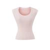 Estilo Puro Desejo 2025 Menina Quente Emagrecedor Gola Redonda Suéter de Tricô Moda Feminina Cor Doce Manga Curta Camisa Base Top